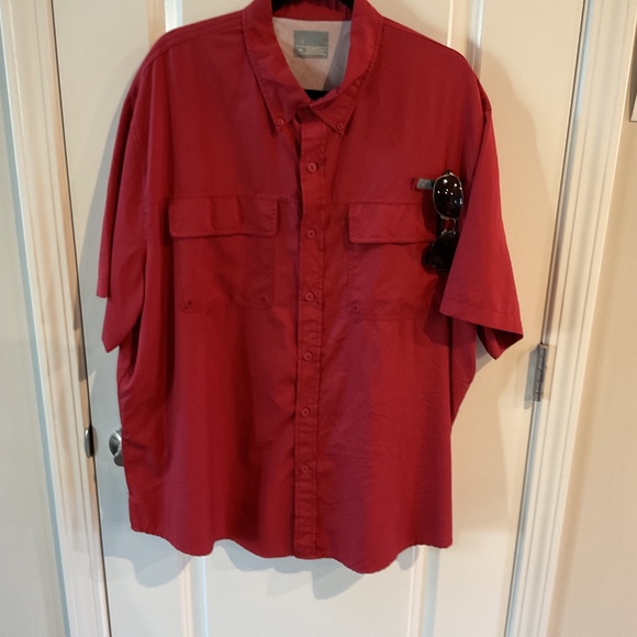 Ocean + Coast Short Sleeve Solid Fishing Shirt - XXL - Tasty Red - Picture 5 of 10